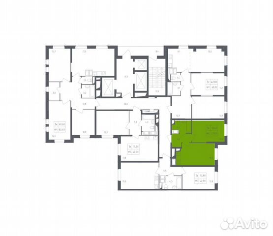 1-к квартира, 37.4 м², 20/23 эт.
