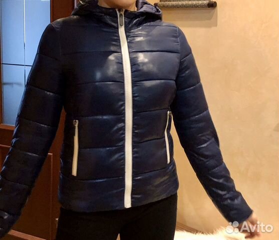 Осенняя/весенняя синяя куртка Осенняя/весенняя синяя куртка