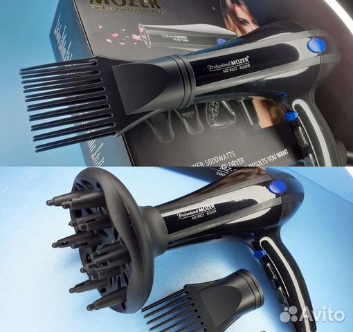 Профессиональный фен для волос Mozer Pro +Насадки