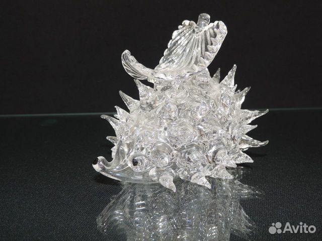 Фигурки из хрусталя.стекла.пресс-папье.ёж.груша