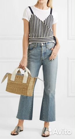 Сумка соломенная с текстильным вкладышем Muun Сумка соломенная с текстильным вкладышем Muun