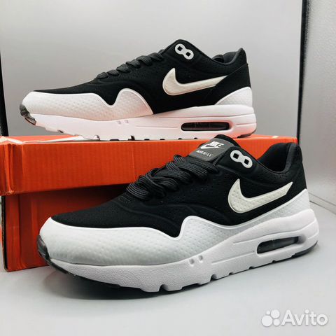 Кроссовки Nike Air Max1 87 Ultra Moire Black-White Кроссовки Nike Air Max1 87 Ultra Moire Black-White