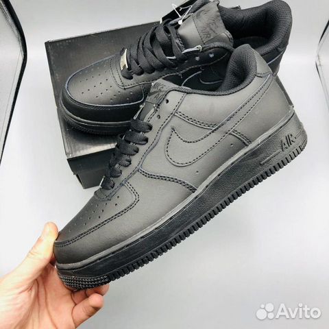Кроссовки Nike Air Force 1 07 Low All Black черные Кроссовки Nike Air Force 1 07 Low All Black черные