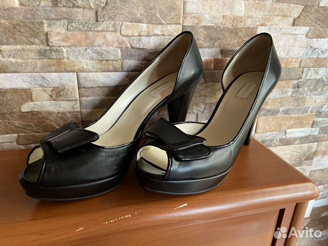 Чёрные туфли (кожа, размер 40)