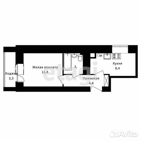1-к квартира, 31.6 м², 9/10 эт.