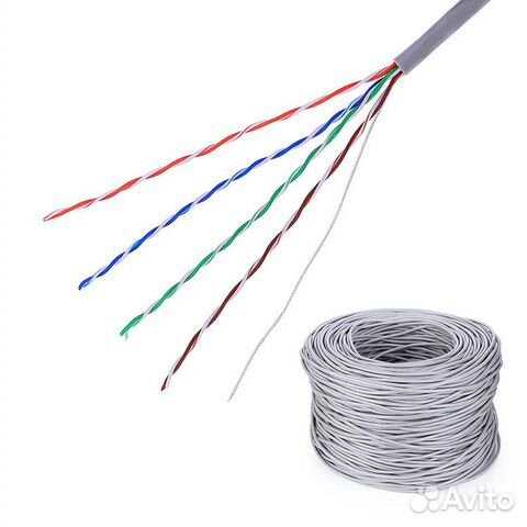 Кабель сетевой UTP, 5E, 4 пары, CCA (цена за 1м)