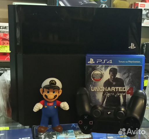 84932262127  Игровая приставка PS4 500GB + Uncharted 4 в Марио 