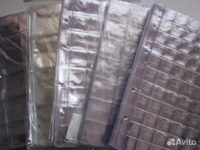 Листы для монет и бонн Оптима и папки