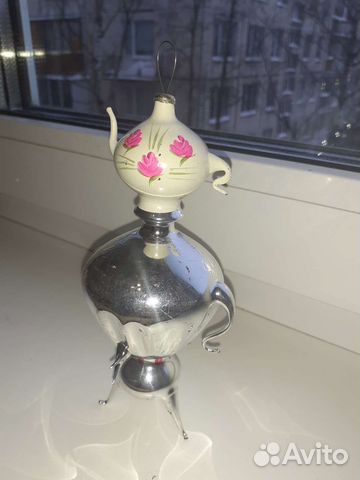 Елочная игруша самовар. СССР