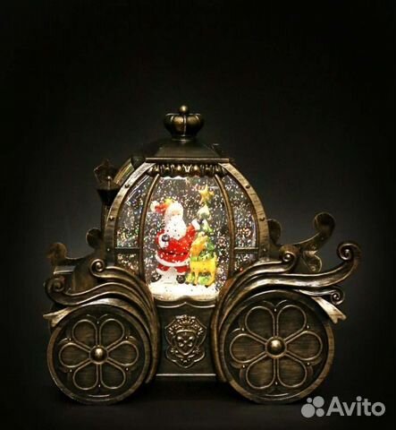 Новогодний светильник карета