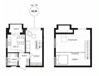 2-к. квартира, 48,4 м², 3/4 эт.