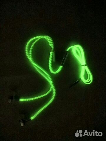 Светящиеся наушники, новые, три цвета