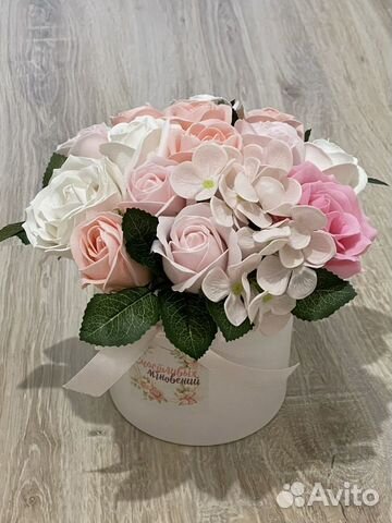 Мыльные розы в коробке