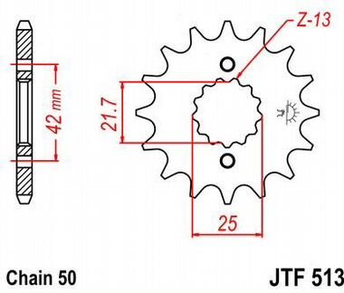 Звезда передняя JT Sprockets JTF513
