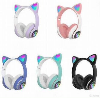 Беспроводные наушники с кошачьими ушками и лапками