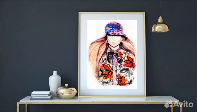 Акварельный портрет. Картина