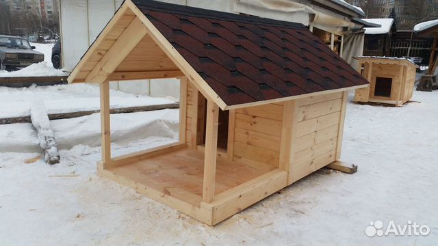 Теплая будка для собак