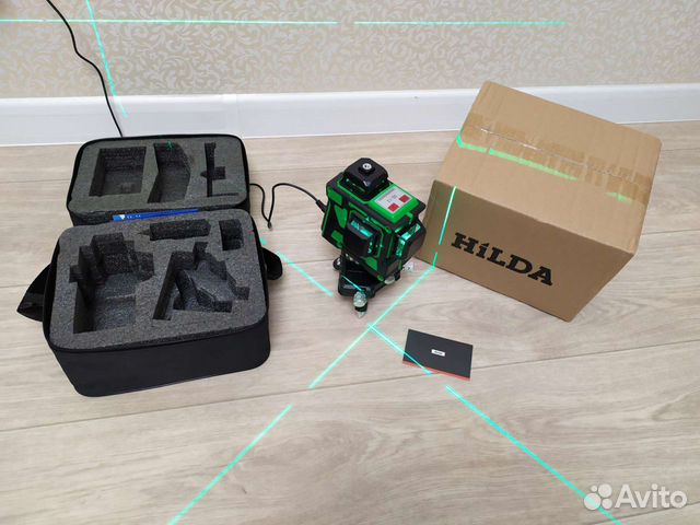 Новый (Лазерный уровень) Hilda 3D Зелёный