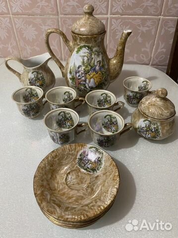 Сервиз кофейный антикварный george V на 6 персон