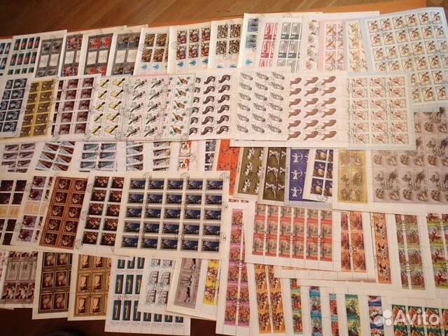 Коллекция гашеных марок в листах СССР 82 шт