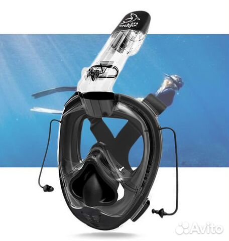 Полнолицевая маска для плавания SeaShark Pro