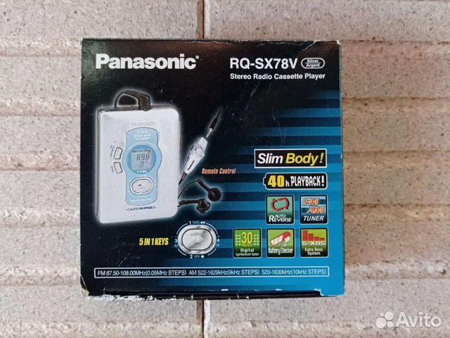 Кассетный плеер panasonic rq-sx78v Новый