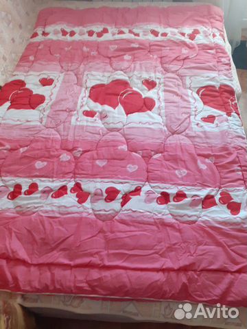 Одеяло стеганное с овечьей шерстью