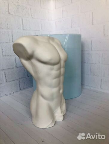 Силиконовая форма торс мужской кашпо