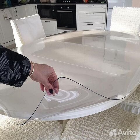 Мягкое (гибкое) стекло на стол ширина 160 см