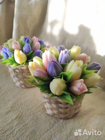 Букет из мыла тюльпаны