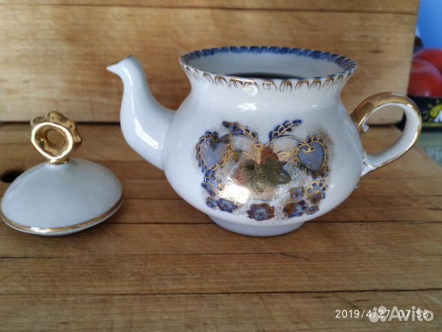 Чайник заварочный фарфоровый коллекцион редкий кфз