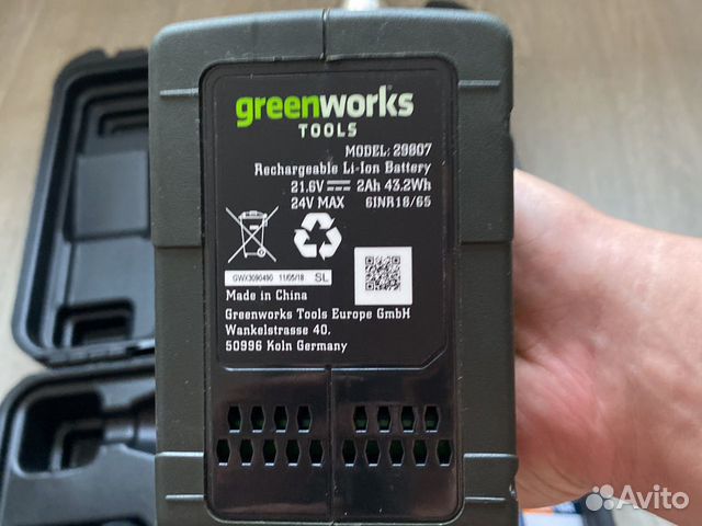 Шуруповерт greenworks