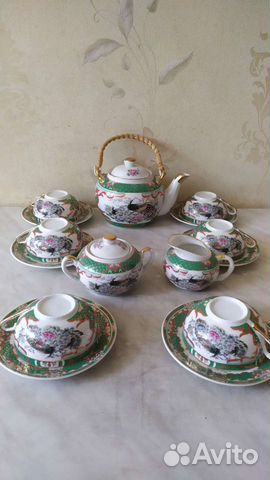 Сервиз 15предм.без короб.есть недочет. В описание