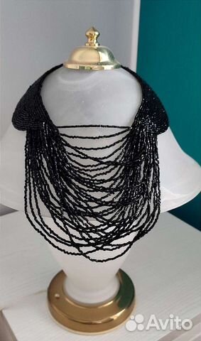 Чёрное Колье-воротник винтаж