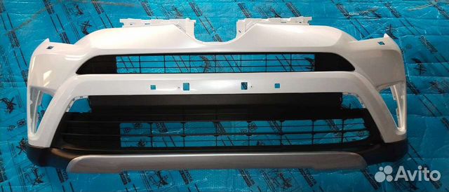 Бампер передний тойота Рав 4 4 белый перл в сборе