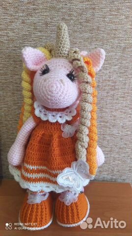 Вязаная игрушка (единорожка)