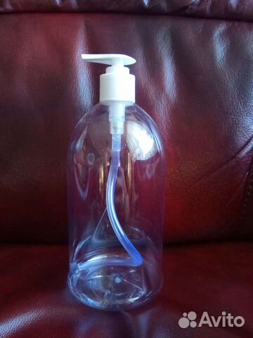 Бутылка 1 литр пэт с помпой дозатором