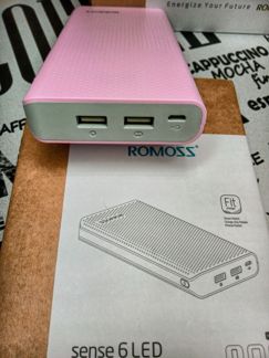 Повербанк 20000мач.Romoss.Power bank.Новый.Розовый