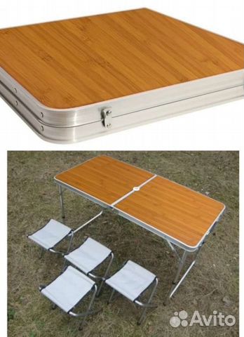 Стол складной турист + 4 стула