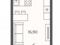 Квартира-студия, 23,7 м², 20/26 эт.