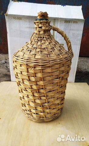 Бутыль на 10л.в натуральной оплётке