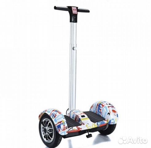 Гироскутер с ручкой smart balance А8 белый