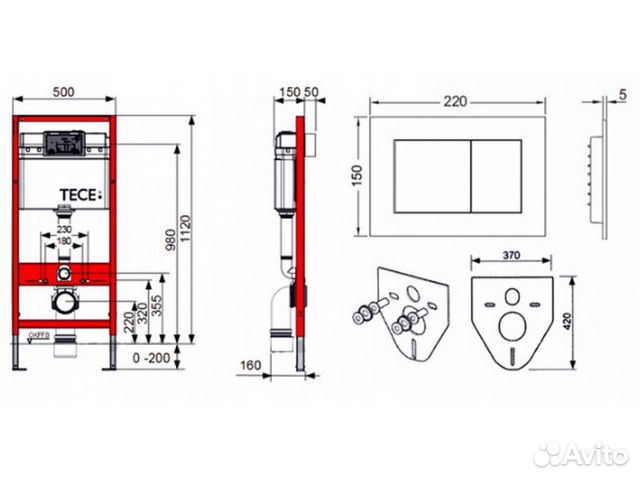 Инсталляция tece 9400412. TECE комплект с панелью смыва TECENOW (хром)9400412. Инсталляция для унитаза TECE 500х1120 мм, с креплением (Германия). Кнопка для инсталляции TECE.