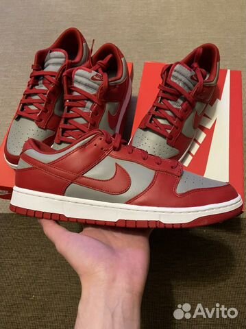 nike dunk low retro red grey