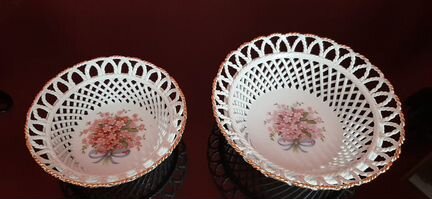 Корзинка плетенная фарфоровая