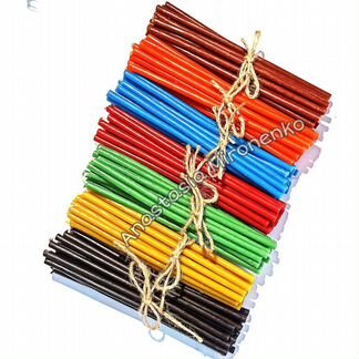 Восковые свечи цветные