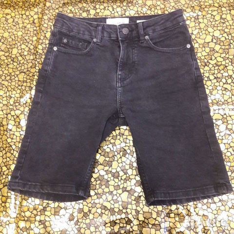 Шорты джинсовые чёрные на подростка pull&bear