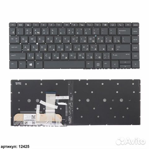 Клавиатура HP EliteBook 1040 G4 черная, подсветка