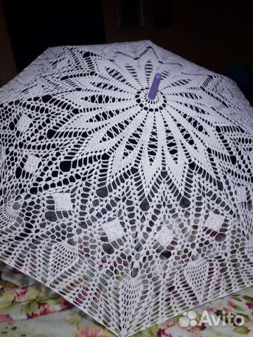 Вязаный зонт зонт