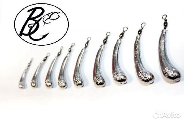 Грузило Банан с вертлюгом для отводного поводка